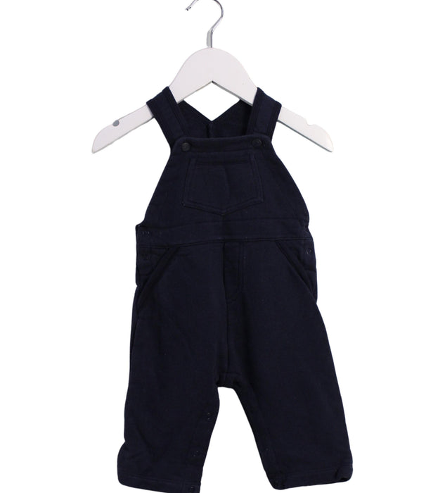 A Navy Long Overalls from Petit Bateau in size 3-6M for boy. (Front View)
