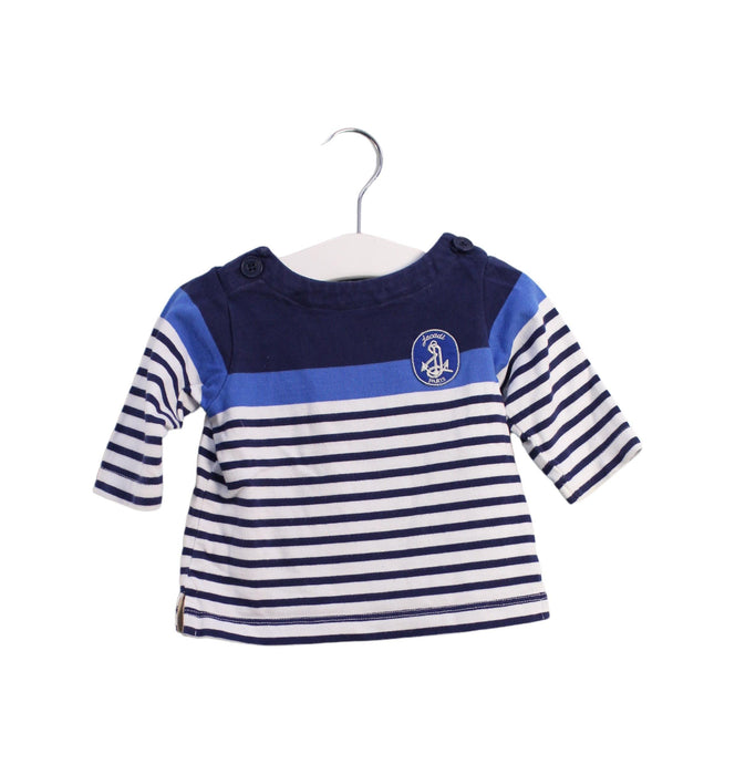 A Blue Long Sleeve Tops from Jacadi in size 3-6M for boy. (Front View)