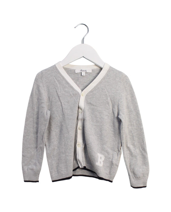 A Grey Cardigans from Bonpoint in size 3T for boy. (Front View)
