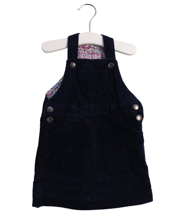 A Navy Overall Dresses from Jojo Maman Bébé in size 12-18M for girl. (Front View)