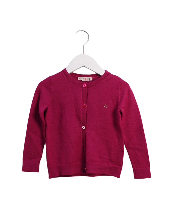 A Pink Cardigans from Bonpoint in size 4T for girl. (Front View)