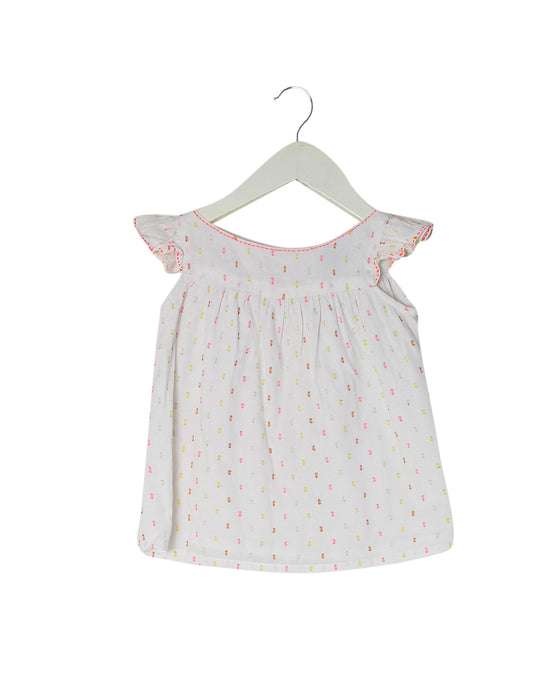 A White Short Sleeve Tops from Velveteen in size 18-24M for girl. (Front View)