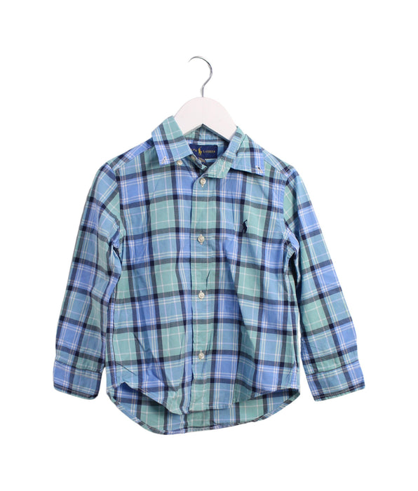 A Blue Shirts from Ralph Lauren in size 3T for boy. (Front View)