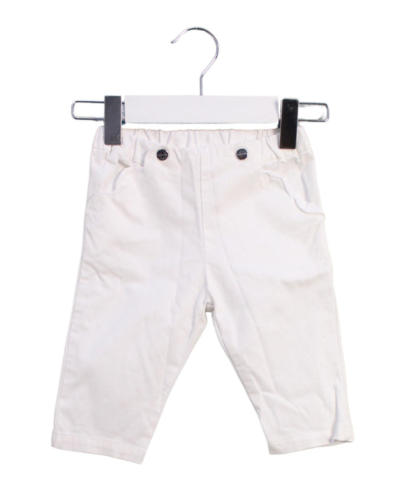 A White Casual Pants from Jacadi in size 3-6M for girl. (Front View)
