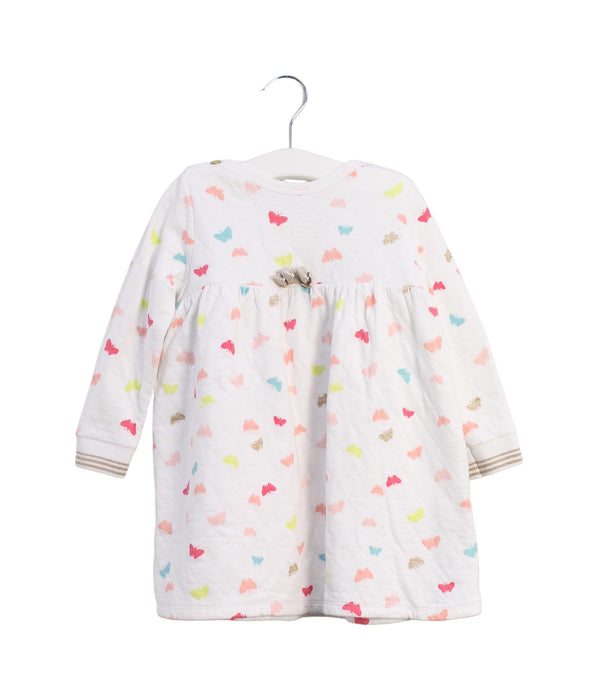 A White Long Sleeve Dresses from Petit Bateau in size 3T for girl. (Front View)