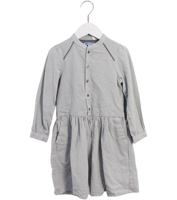 A Grey Long Sleeve Dresses from Jacadi in size 5T for girl. (Front View)