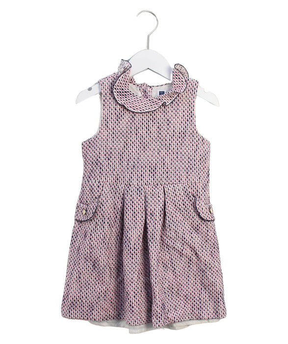 A Pink Sleeveless Dresses from Janie & Jack in size 5T for girl. (Front View)