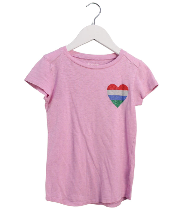 A Pink Short Sleeve T Shirts from Crewcuts in size 4T for girl. (Front View)