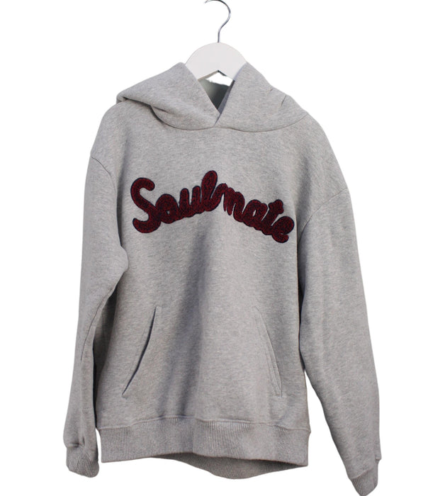 A Grey Hooded Sweatshirts from Bonpoint in size 12Y for neutral. (Front View)