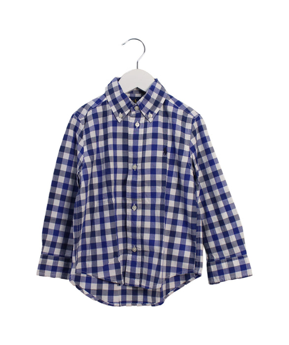 A Blue Shirts from Ralph Lauren in size 3T for boy. (Front View)