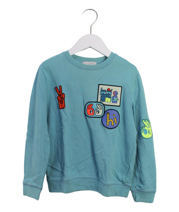 A Teal Crewneck Sweatshirts from Stella McCartney in size 8Y for boy. (Front View)