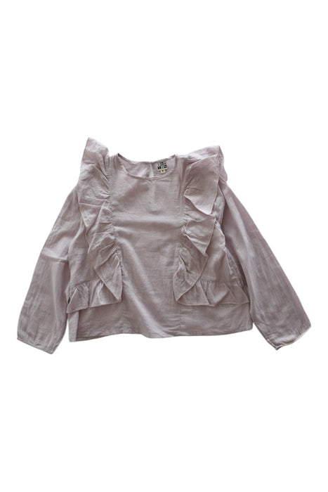 A Pink Long Sleeve Tops from Bonton in size 8Y for girl. (Front View)