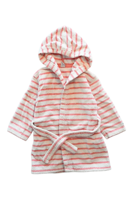 A Pink Bathrobes from Petit Bateau in size 2T for girl. (Front View)