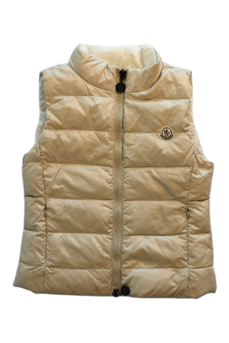 A Beige Outerwear Vests from Moncler in size 6T for neutral. (Front View)
