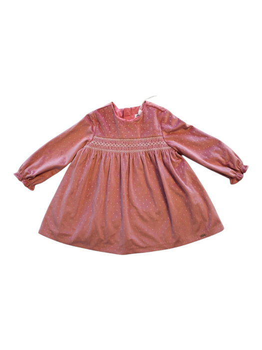A Pink Long Sleeve Dresses from Mayoral in size 12-18M for girl. (Front View)