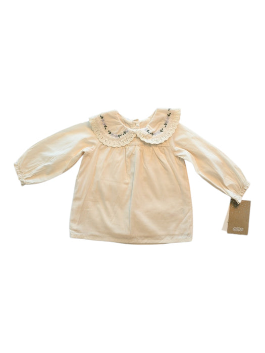 A Ivory Long Sleeve Tops from Mamas & Papas in size 6-12M for girl. (Front View)