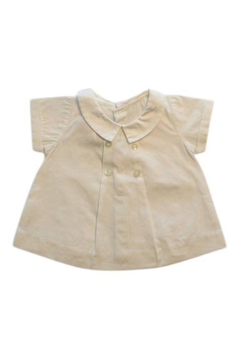 A Ivory Short Sleeve Tops from Jacadi in size 0-3M for boy. (Front View)