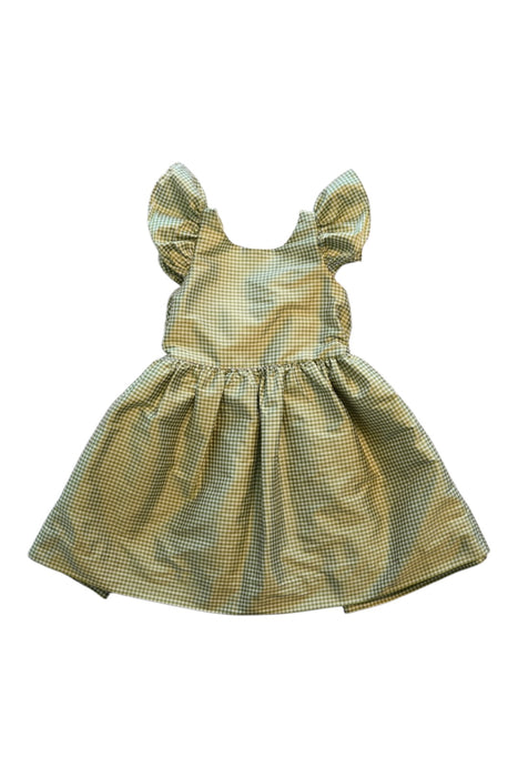 A Green Sleeveless Dresses from Bella Bliss in size 4T for girl. (Front View)