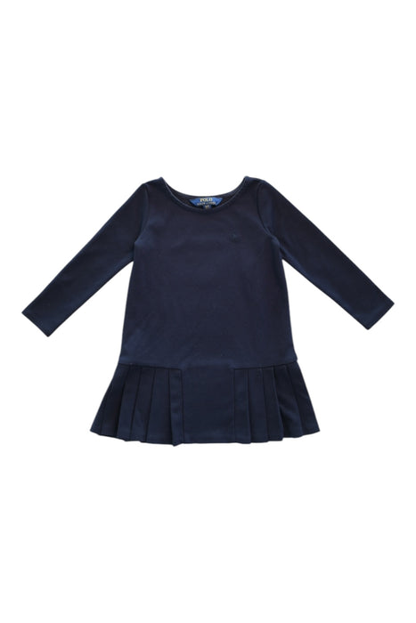 A Navy Long Sleeve Dresses from Ralph Lauren in size 3T for girl. (Front View)