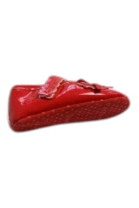 A Red Booties from Chicco in size 12-18M for girl. (Front View)
