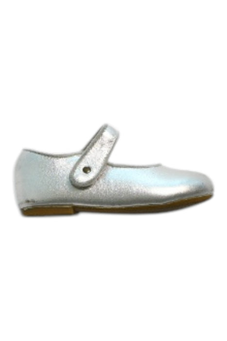 A Silver Flats from Old Soles in size 3T for girl. (Front View)