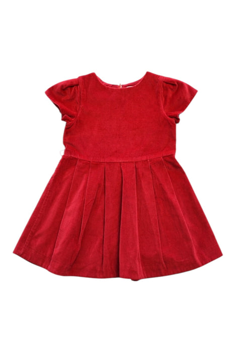 A Red Short Sleeve Dresses from Jacadi in size 3T for girl. (Front View)