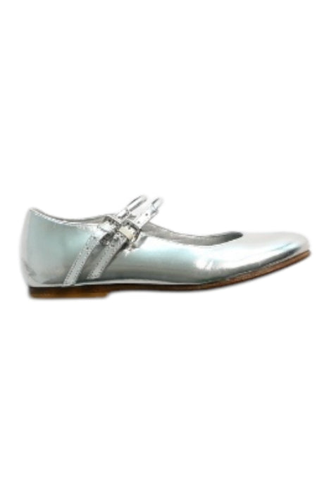 A Silver Flats from Bonpoint in size 5T for girl. (Front View)
