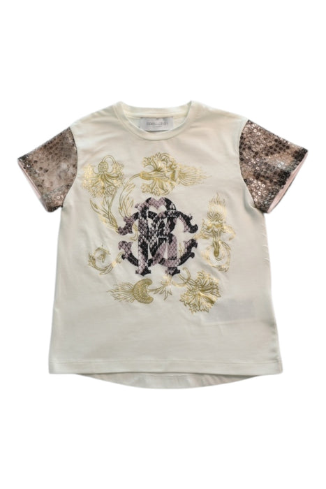 A Multicolour Short Sleeve Tops from Roberto Cavalli in size 4T for girl. (Front View)