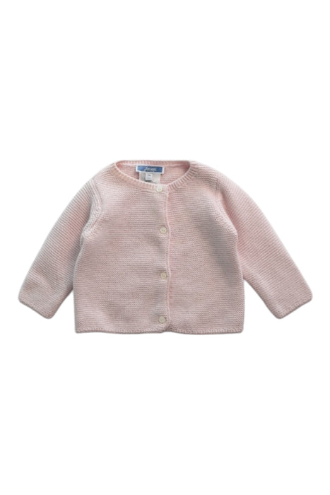 A Pink Cardigans from Jacadi in size 3-6M for girl. (Front View)