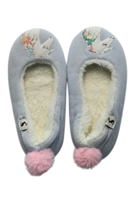 A Blue Slippers from Joules in size 3T for girl. (Front View)