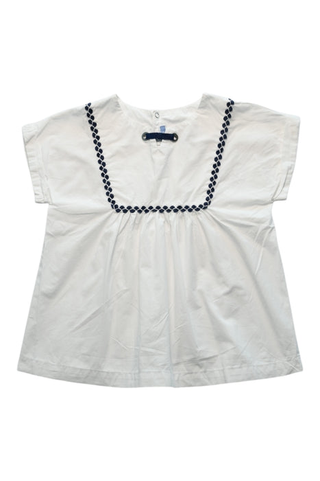 A White Short Sleeve Tops from Jacadi in size 8Y for girl. (Front View)