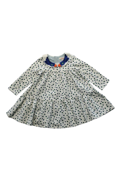 A White Long Sleeve Dresses from Catimini in size 12-18M for girl. (Front View)