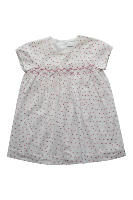 A White Short Sleeve Dresses from The Little White Company in size 12-18M for girl. (Front View)