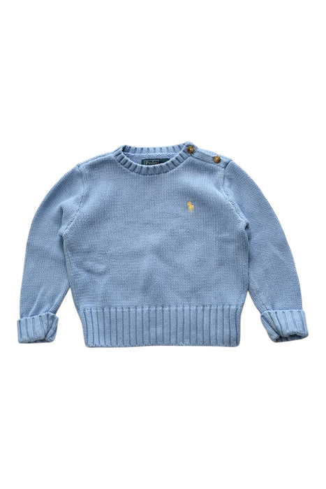 A Blue Knit Sweaters from Polo Ralph Lauren in size 12-18M for girl. (Front View)