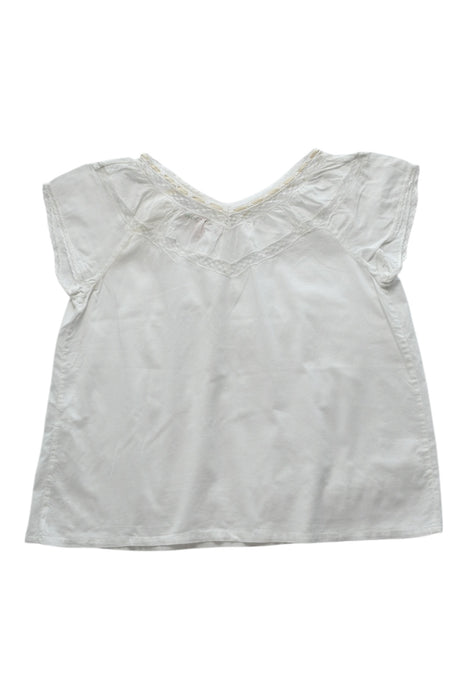 A White Short Sleeve Tops from Bonpoint in size 6T for girl. (Front View)