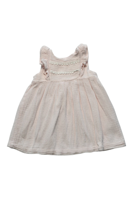 A Ivory Sleeveless Dresses from The Little White Company in size 6-12M for girl. (Front View)
