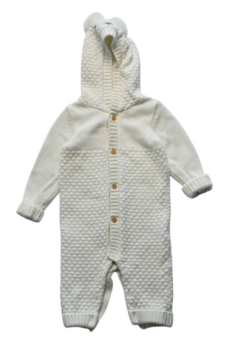 A White Onesies from The Little White Company in size 3-6M for girl. (Front View)