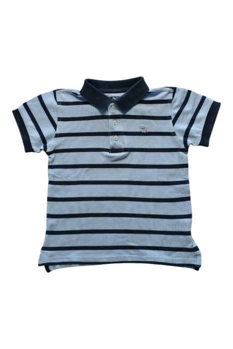A Blue Short Sleeve Polos from Thomas Brown in size 5T for boy. (Front View)
