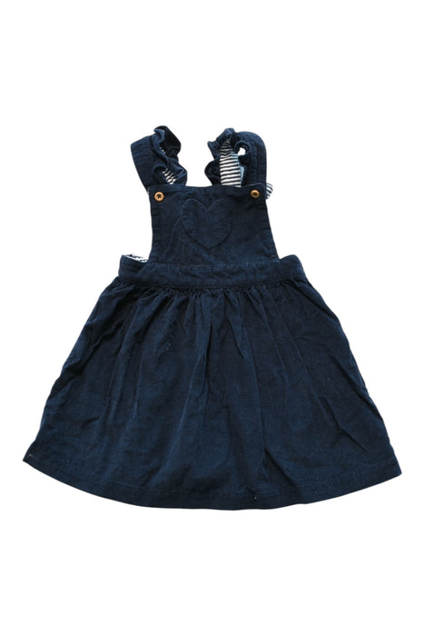 A Navy Overall Dresses from The Little White Company in size 6-12M for girl. (Front View)