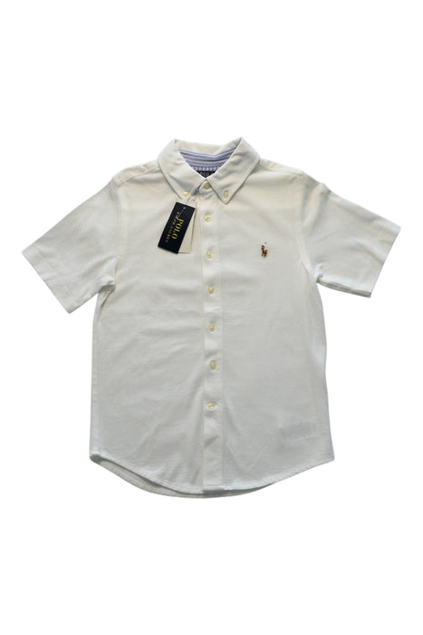 A White Short Sleeve Shirts from Polo Ralph Lauren in size 10Y for boy. (Front View)