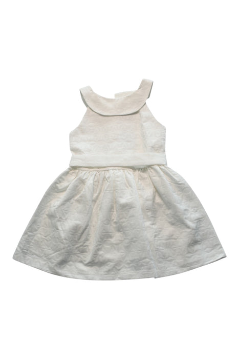 A Ivory Sleeveless Dresses from Obaibi - Okaidi in size 6T for girl. (Front View)