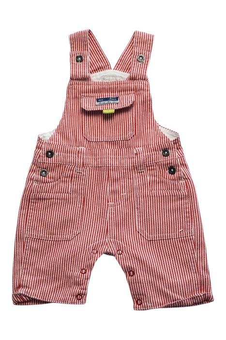 A Red Long Overalls from Mamas & Papas in size 0-3M for boy. (Front View)