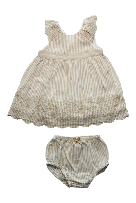 A Ivory Dress Sets from Mayoral in size 6-12M for girl. (Front View)