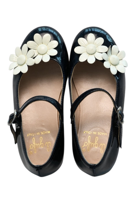 A Black Flats from Il Gufo in size 3T for girl. (Front View)
