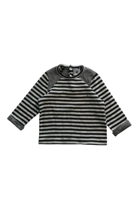 A Black Long Sleeve Tops from Petit Bateau in size 12-18M for boy. (Front View)