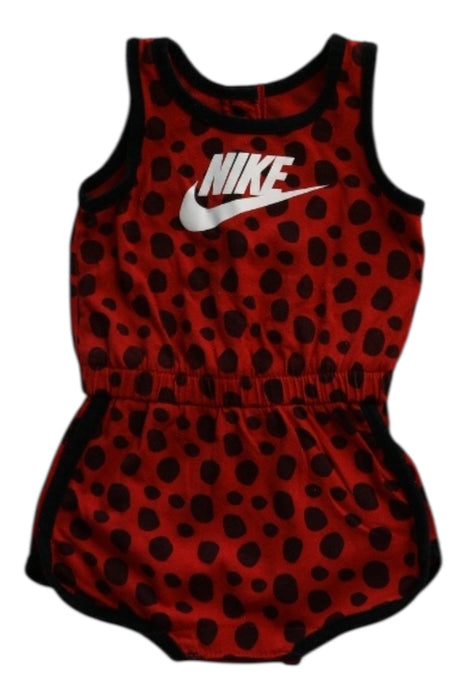 A Red Sleeveless Rompers from Nike in size 3-6M for girl. (Front View)
