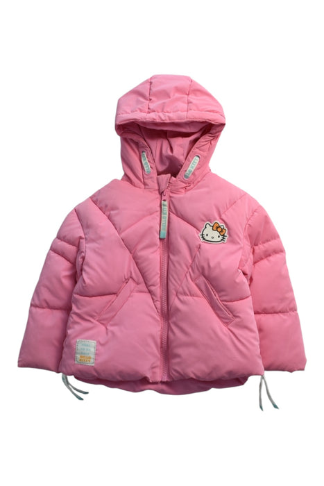 A Pink Puffer/Quilted Coats & Outerwear from Sanrio in size 3T for girl. (Front View)