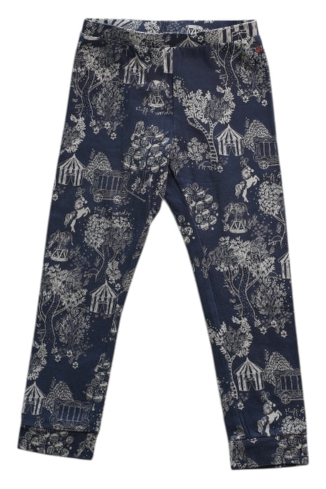 A Navy Leggings from White Stuff in size 4T for girl. (Front View)