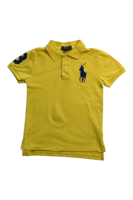 A Yellow Short Sleeve Polos from Polo Ralph Lauren in size 8Y for boy. (Front View)