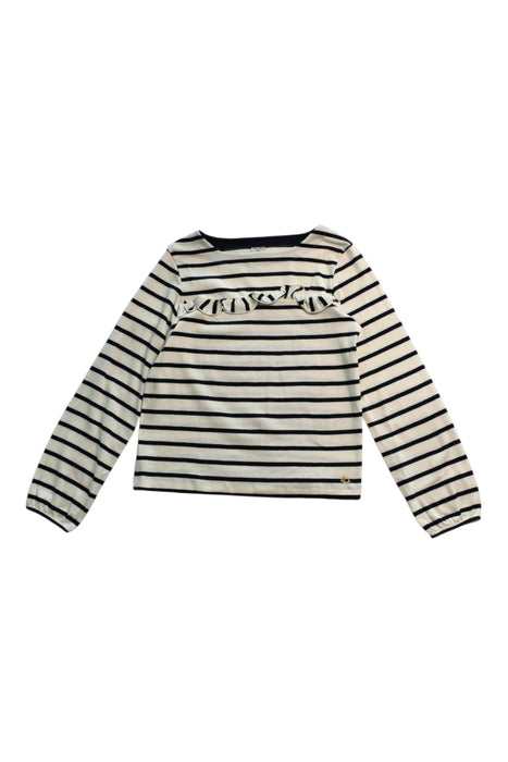 A Navy Long Sleeve Tops from Petit Bateau in size 10Y for girl. (Front View)
